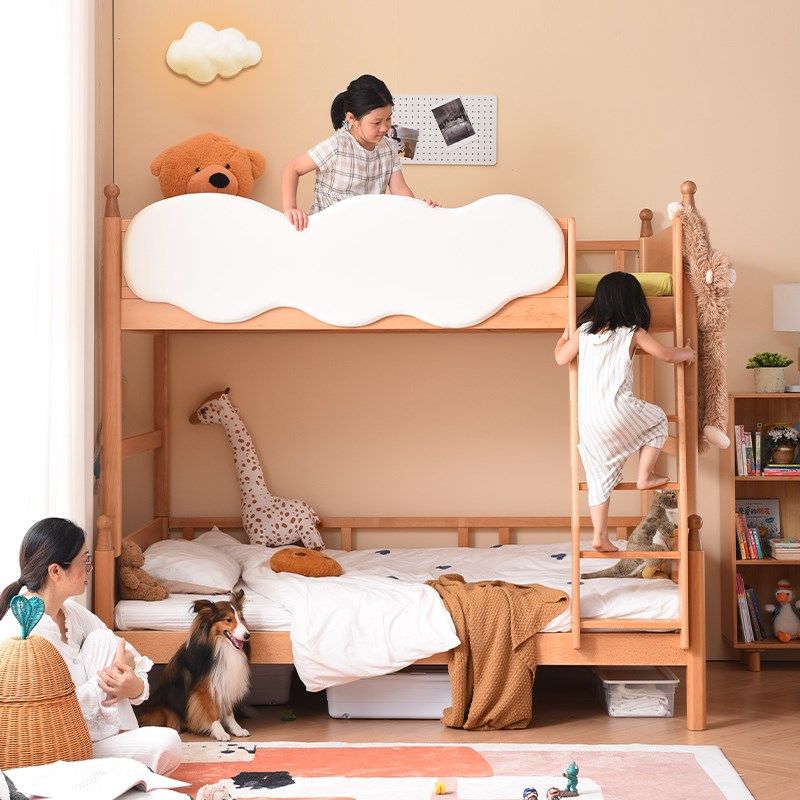考拉森林实木上下床榉木高低床儿童简约子母床多功能小户型双层床