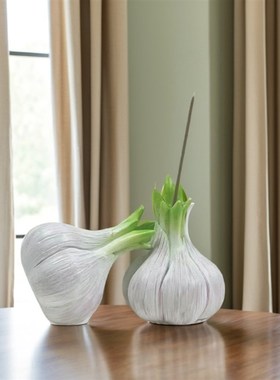 蒜了吧手工创意大蒜线香插迷你茶宠底座室内小摆件薰香座托插香器