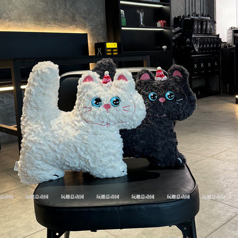 饼干猫抱枕毛绒玩具公仔玩偶睡觉靠枕沙发靠垫办公室午睡车载枕头