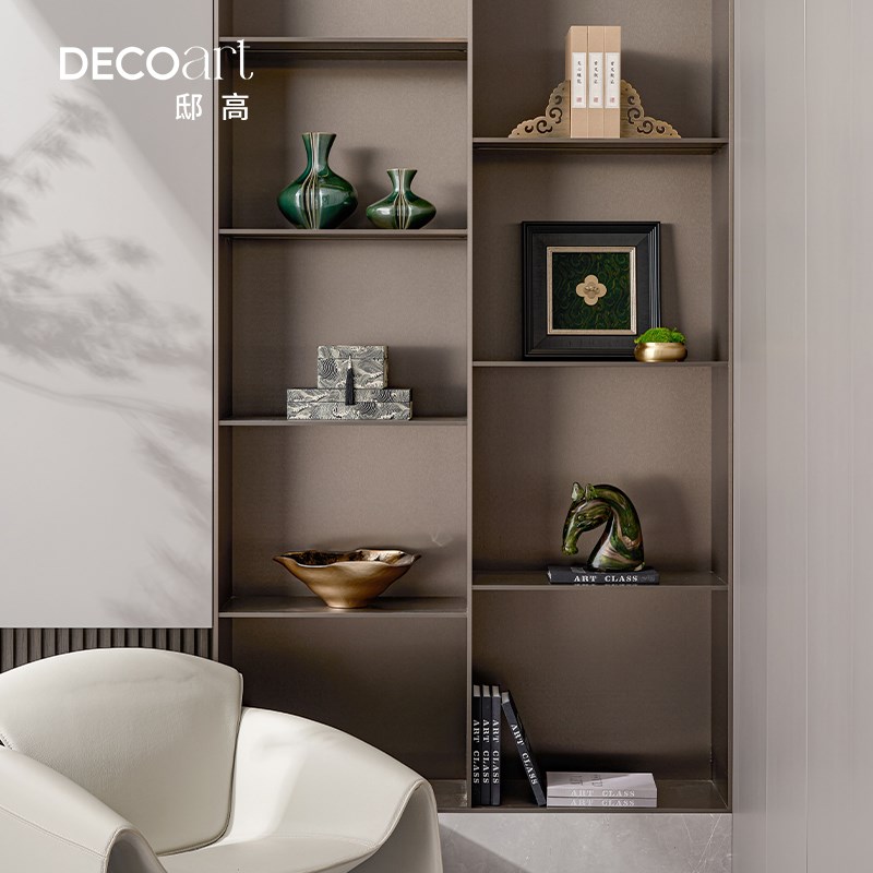 邸高家居样板房大平层客厅沙发边柜摆件 6套场景组合软装设计搭配