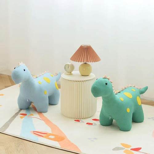 恐意龙动物坐儿凳家客厅292创用小凳子童卡通可爱动物凳针织款萌