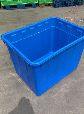 工厂大号400IPCL料水箱蓝色加工业储水长胶箱方厚形水产塑养殖箱