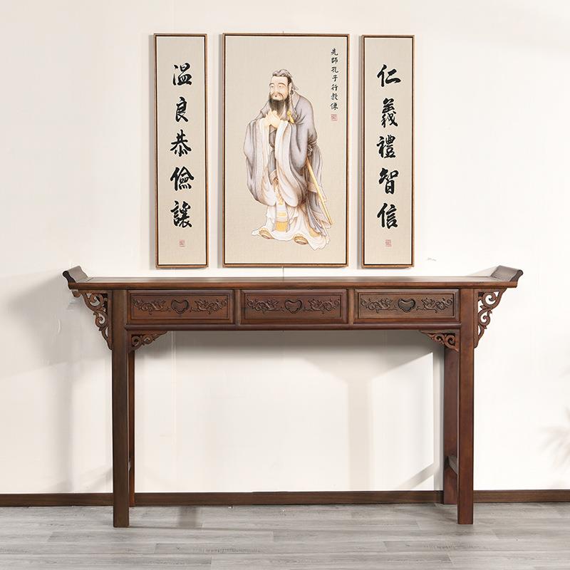 新式中堂供桌条中案件八仙六桌香案台佛套台实木条几农村BIE堂屋
