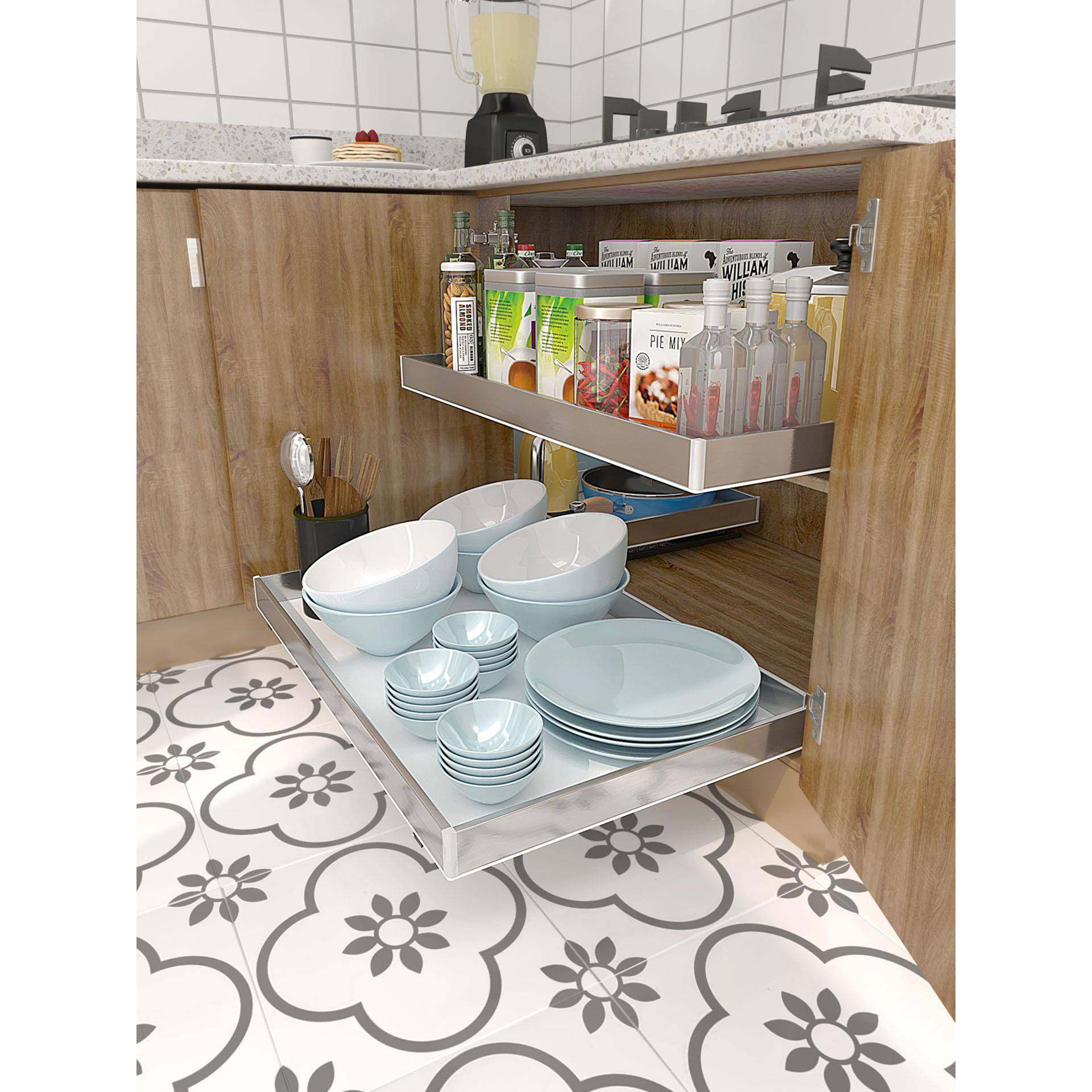 新款半不锈钢盘耐摔带道厨房托转角柜柜改造抽轨Fhzuzgqx屉收纳置,厨房/烹饪用具,抹布架/厨房清洁收纳架,淘宝优惠券,粉丝福利购,淘宝优惠卷