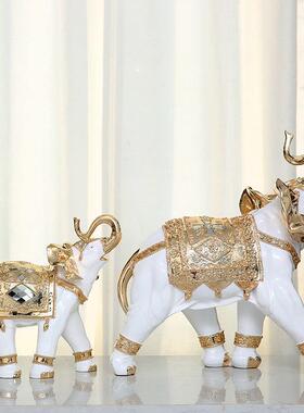 式子大象电摆件一ST385AB对客厅玄关视柜家居饰品金欧色招财动物