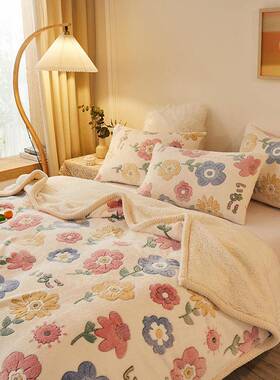 现货双层毛童毯加儿厚冬季午睡盖毯珊瑚绒保小暖法20210825兰绒毯