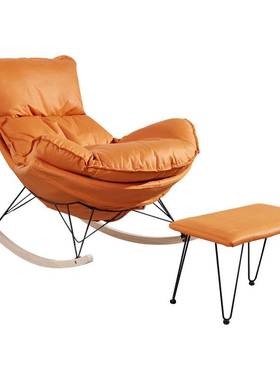 休闲摇椅懒人沙发椅阳台午睡龙虾椅科技布客厅躺椅单人摇摇椅家用