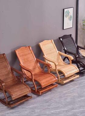 新椅中式加闲款实长木摇椅成人躺椅中式家PSQ用阳台休椅老人椅逍