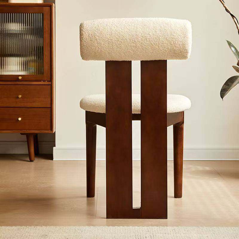 中古风餐桌椅子法式复古实木餐椅诧寂风家用设计师高颜值靠背凳子