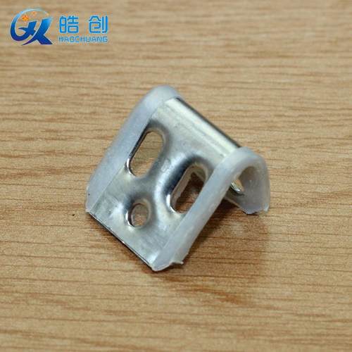 皓创厂家直999供0.沙8mm五孔套胶弹簧半夹卡扣连接家具发五金配件