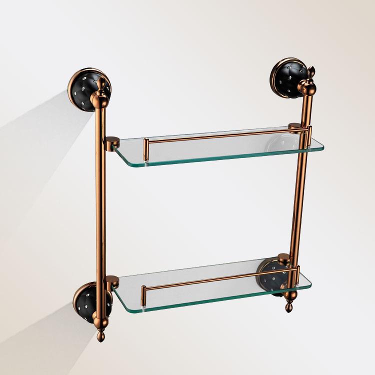 新欧浴OQB室双平台酒店式卫生间玻璃置物架厨卫挂件款套层装厂家