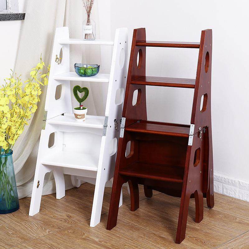 木实梯凳子多功能折叠家用梯子椅室梯内子四步登高台阶楼TAJ梯两