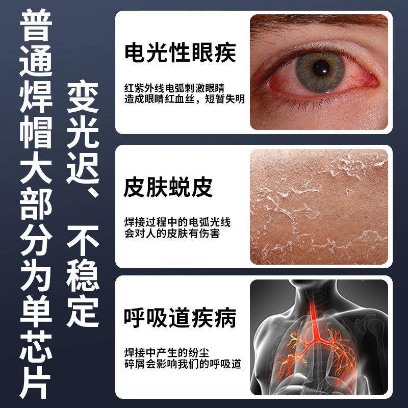 途S600脸自动变光大视窗自电焊用面罩头戴式焊帽焊工专氩焊弧焊烧