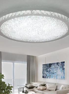 室灯圆形d简约现代客灯新款轻奢厅浪漫家用卧le水晶吸98196顶灯