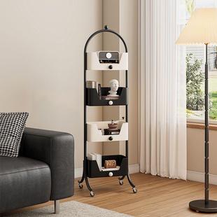 可6305移动书卧室架客厅家用架落地旋转置物儿玩童具零
