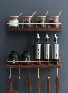 置厨架房调料瓶物实木免打孔多功能壁c-610876挂架调罐厨味具挂钩