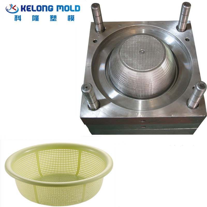 厂家供应塑料收纳篮模具 蔬菜水果沥水篮模具 储物筐模具注塑开模