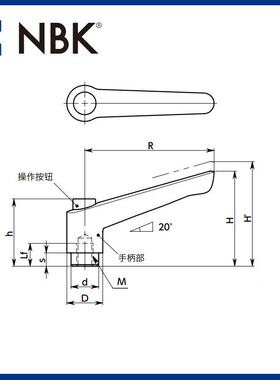 N紧BKLEFS-C内螺纹塑料LEFS-C夹柄不锈螺纹带操作按钮手机械钢厂