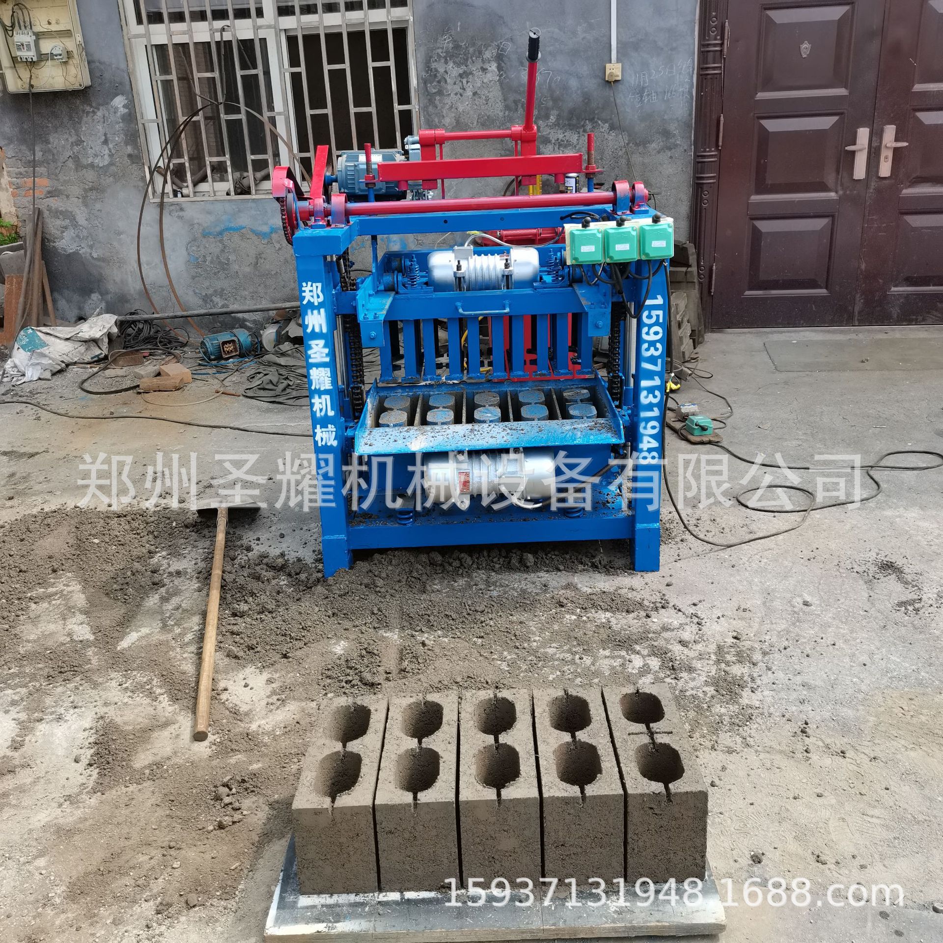 重庆水泥垫块机水泥空芯制砖机小型半自动免烧砌块制砖机免烧砖机