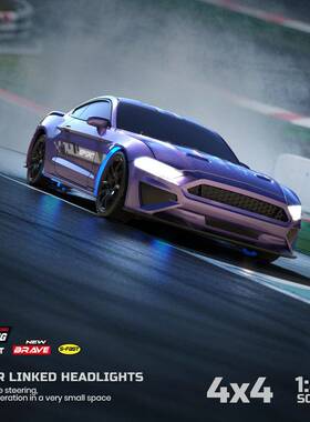 1:43业RC控漂车2.4G专四驱迷你口袋73140桌遥面高速赛移车玩具