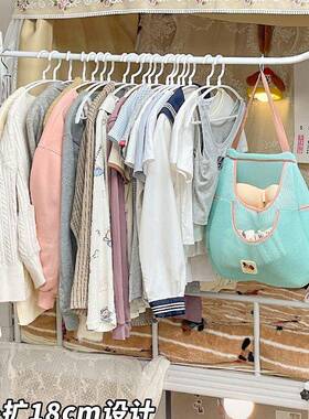 宿舍床床边尾晚上放衣服的架上铺挂包架放式衣柜开不占RYM空子间