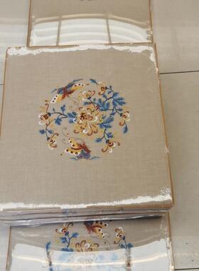 发坐绵垫背棉麻织锦缎高BTZ精密科技布刺绣椰沙棕乳胶海靠椅垫餐