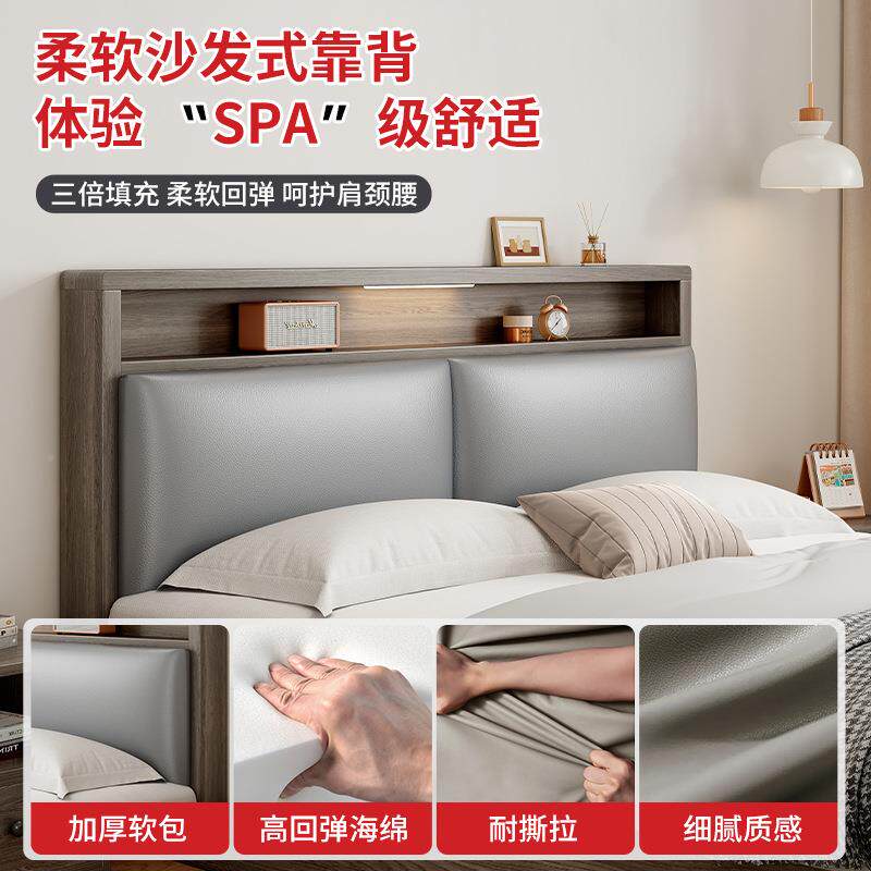 实木落床1米8双人床架1米5的加厚地储榻物305榻1米米2单人床出租