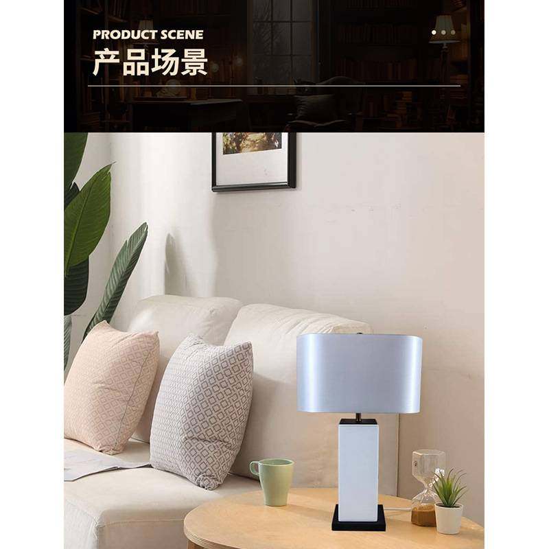 设计师复古皮革客厅书房设计感美式轻奢感立式台灯摆件氛围感