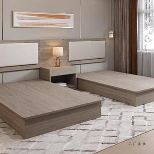 酒店家具标间全套定制民用宿人公寓单双床箱NBB专单床宾馆床间出