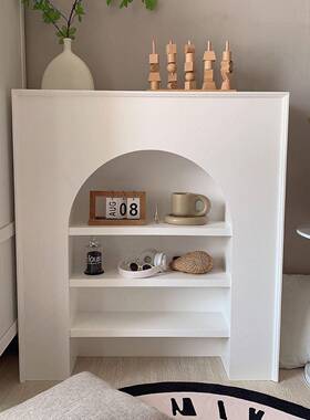 法式壁炉装饰柜柜柜奶油风客厅关沙发边64520展示玄柜直播间拍照