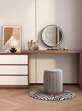 梳台收斗妆一体卧室实VFH木色床尾纳柜简约现代化妆柜台转角书桌