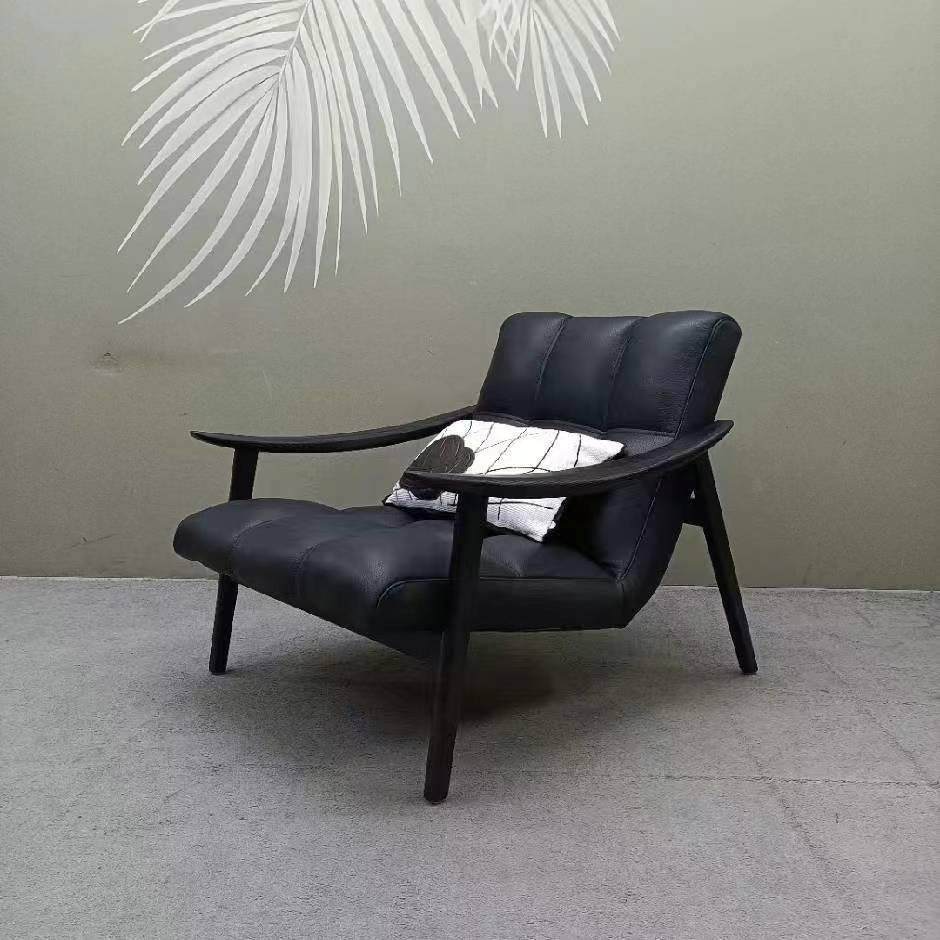 意式简单人椅久厅沙坐不累可躺皮无品牌/艺发懒人极椅沙发椅客阳