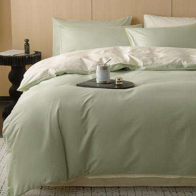 高端A类母婴支级100080贡缎长棉四件绒套纯色全棉床笠三件纯棉套