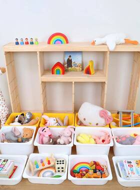 儿玩具童纳柜实26986木书架园绘本汽车幼儿玩具柜置物宝宝收用品