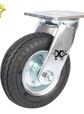 6寸镀锌充气橡胶万轮打气轮酒行UGV店房口车推静音轮李车手向车脚