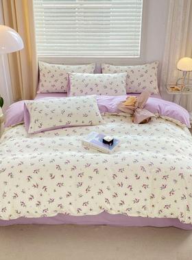 A类ARK母婴水洗棉四件套单被套棉级麻床笠四件套学生宿舍款三件套