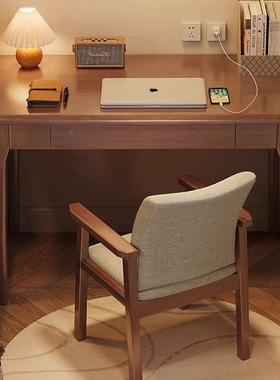 全木书桌卧室学学习桌小生HTA户型办公桌写家用电脑实桌简约书房