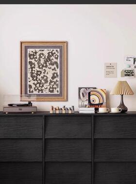 实木客斗柜抽屉柜茶卧35952室床尾置物柜中古水柜靠墙储物柜厅收