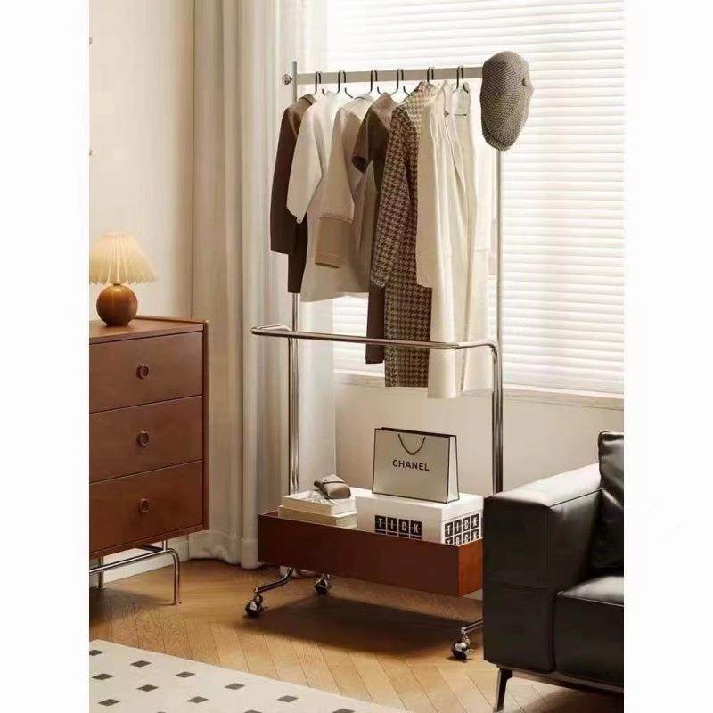衣帽IWS架子中简档约落地可动移可收纳高家用卧古室不锈钢实木挂,标准件/零部件/工业耗材,车间地垫,淘宝优惠券,粉丝福利购,淘宝优惠卷