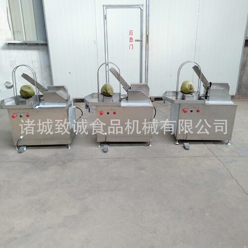 致诚供应椰子深加工设备 椰汁椰蓉处理设备 青椰子开壳机现货