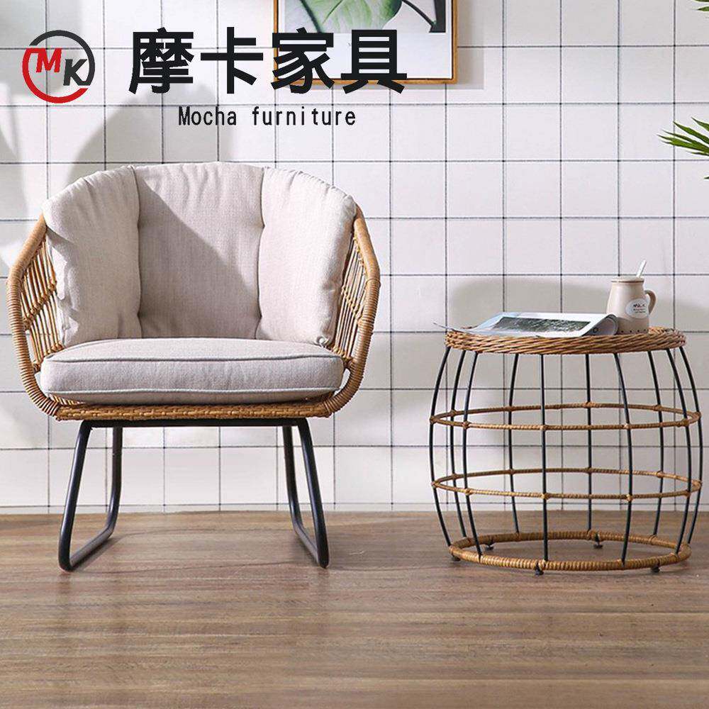 户外休闲沙客厅椅用庭院阳台家休闲椅组桌合藤椅茶发几客SVI厅沙