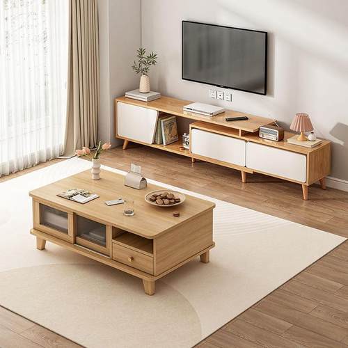 家用茶几厅客小代户型简易沙KBN发桌实木新款简约现阳台茶桌子小