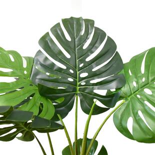 猫仿真龟背手感大叶龟竹盆栽室背内景树树观OKY装饰加厚龟背叶盆