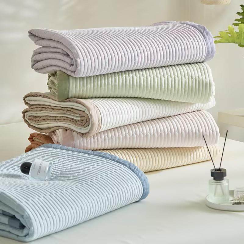 高端法式夏季莱赛尔纯色双面天丝床盖夹棉绗缝榻榻米被套四件套,电子元器件市场,其它元器件,淘宝优惠券,粉丝福利购,淘宝优惠卷