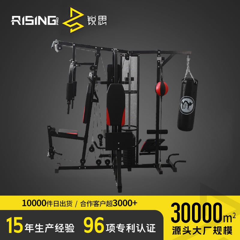 新款六人站综合训练器械 家用力量多功能组合健身器材 商用高低拉