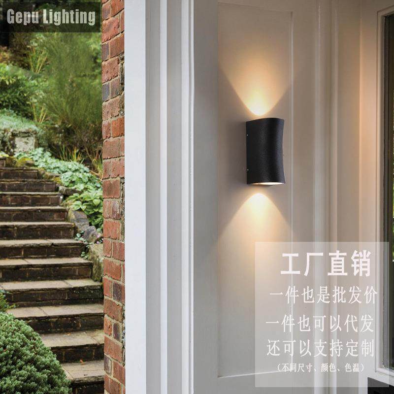 led户外壁灯6Ｗ12Ｗ20Ｗ小蛮腰庭院防潮灯双头上下发光防水射灯跨,五金/工具,五金工具箱/五金收纳箱,淘宝优惠券,粉丝福利购,淘宝优惠卷