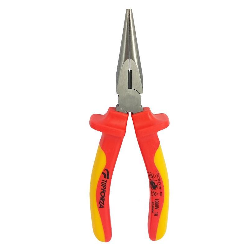 拓伏锐(TOPFOR压ZA钳)缘高绝钢丝钳尖嘴斜嘴钳老YJW虎钳子VDE10
