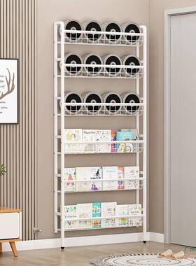 挂墙多层纳书架落地置物靠架壁挂REQ一体墙家收用极窄收夹缝门后