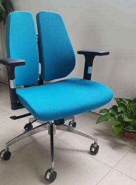 人4D双椅AMS-158D双背椅现代椅网椅皮椅工体程椅设背计吧椅网椅