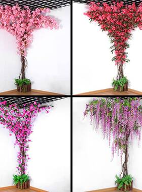 202新仿真树假5树藤UWY婚庆花枝塑料装饰厅客绿植枯藤款树藤蔓